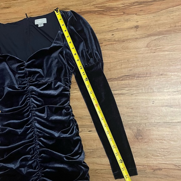 Finders Women’s Rouched Dress Balloon Sleeve Mini Dress - Picture 8 of 10